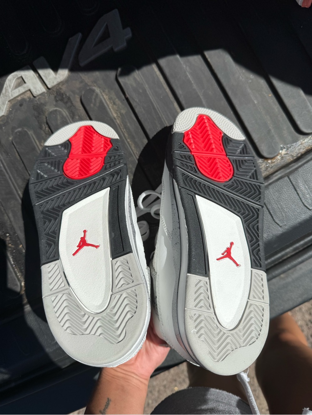 Jordan Kids White Gray Black Sneakers - Picture 3 of 4